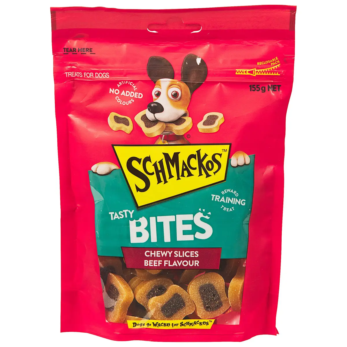 SCHMACKOS Tasty Bites Chewy Slices Beef 155g