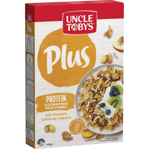 UNCLE TOBYS PLUS PROTEIN BREAKFAST CEREAL 410G