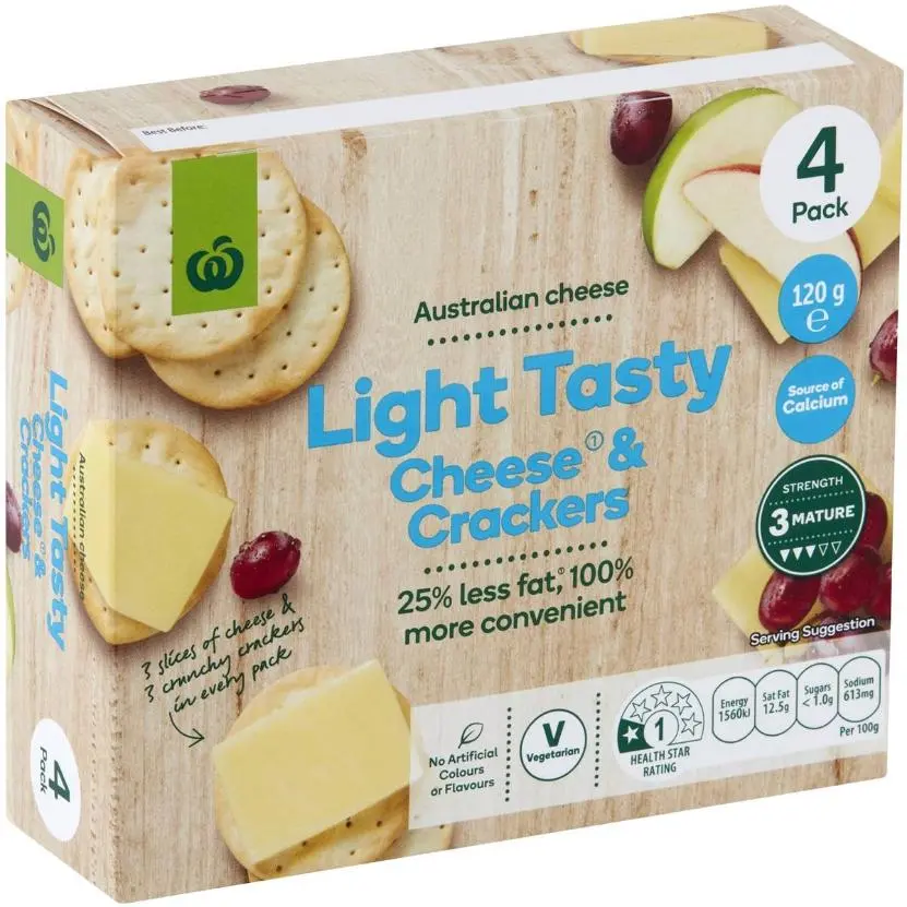 Woolworths Light Tasty Cheese & Crackers
