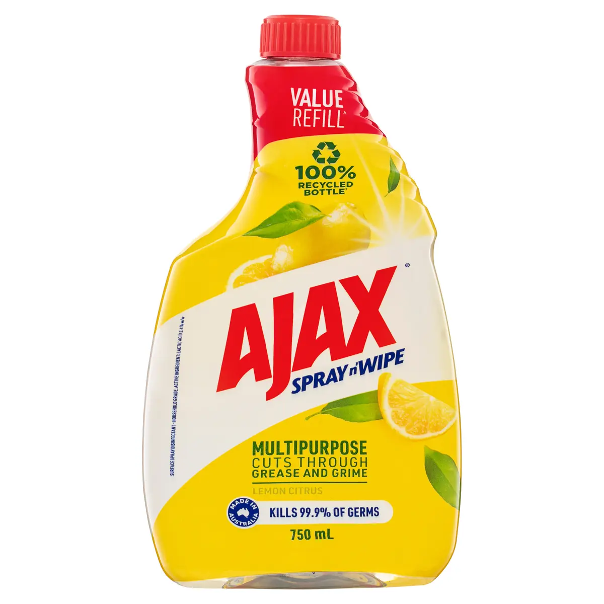 Ajax Spray n' Wipe Multi-Purpose Cleaner Refill 750mL