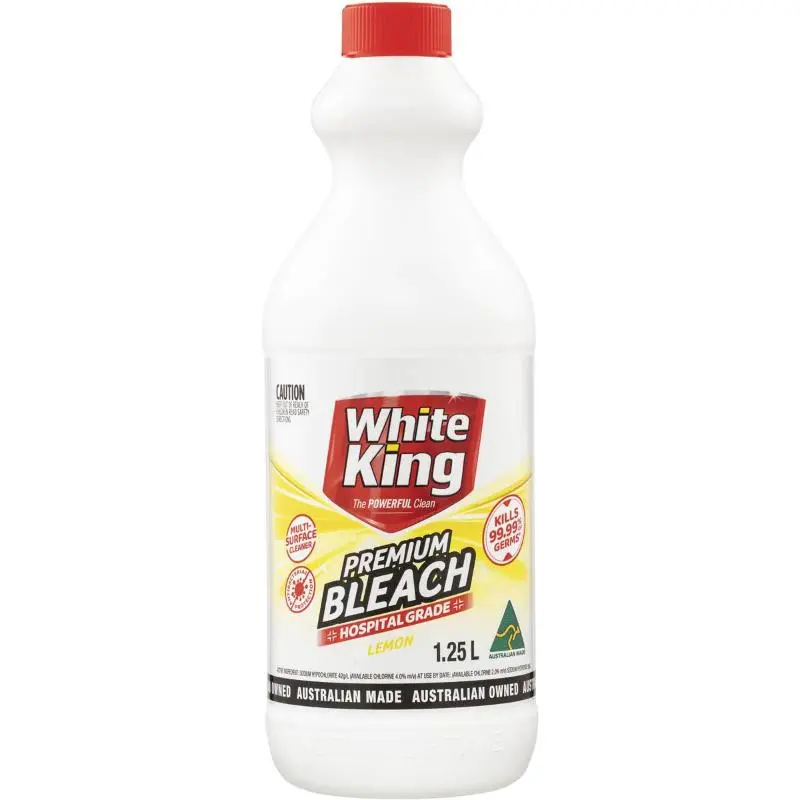 WHITE KING ALL PURPOSE HOUSEHOLD BLEACH LEMON 1.25L