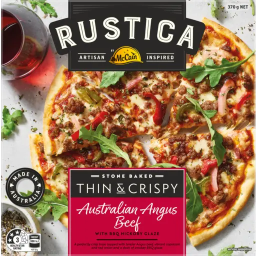 McCain Rustica Thin & Crispy Angus Beef Pizza 370g
