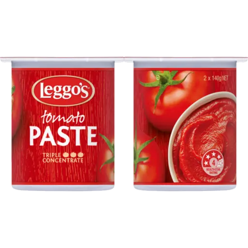 Leggos Tomato Paste Tub 2Pk 2x140g