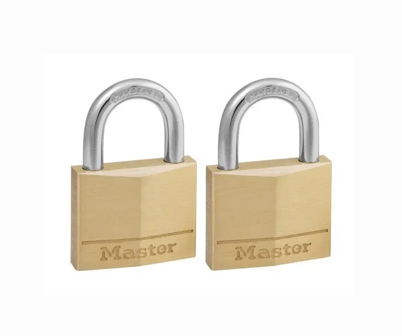 Master Lock Padlock Brass 40mm 2 Pack