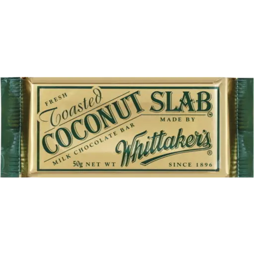 Whittaker's Slab Milk Chocolate 33% Cocoa Coconut 50g