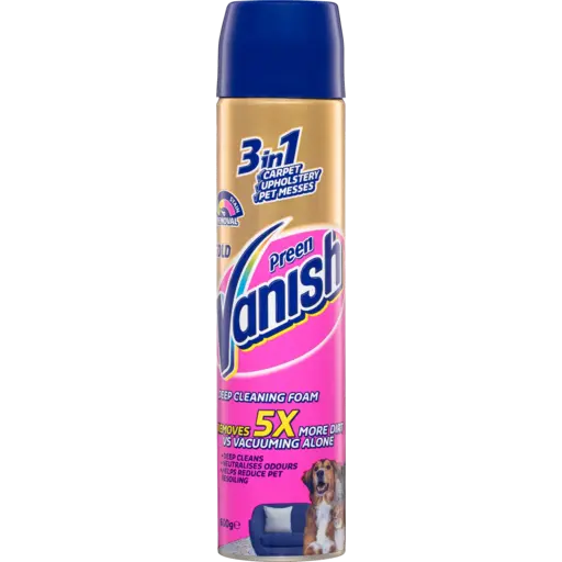 Vanish Preen Gold Carpet 3in1 Deep Cleaning Foam 600g