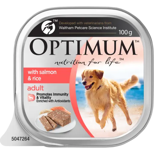Optimum Adult Dog Food Salmon And Rice 100g