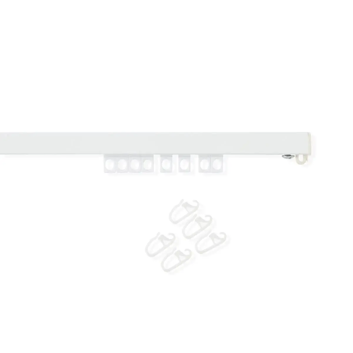 S-Fold Curtain Track - White