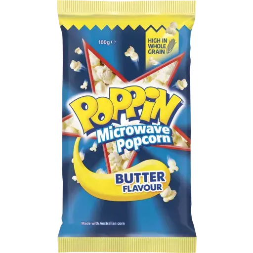 Poppin Butter Microwave Popcorn 100g