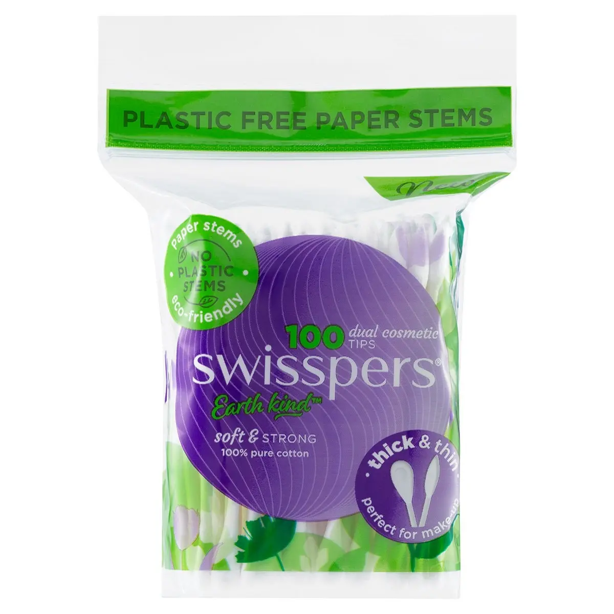 SWISSPERS COSMETIC DUAL COTTON TIPS 100 PACK