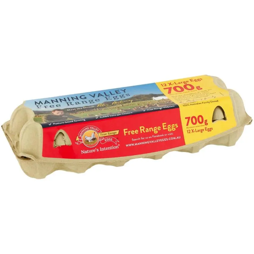 Manning Valley Free Range Eggs 12 Eggs 700g