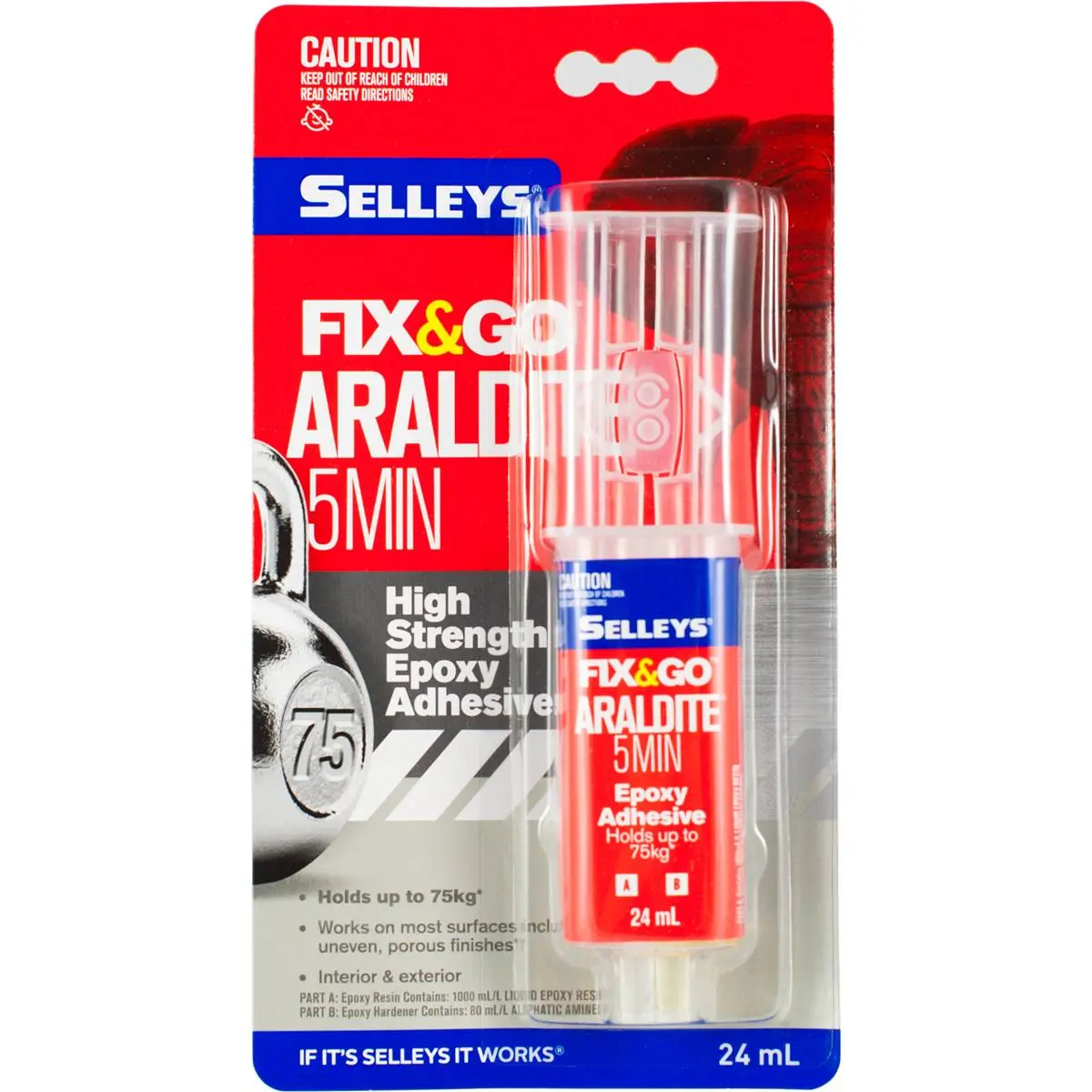 SELLEYS ARALDITE ADHESIVE 5 MINUTE 24ML