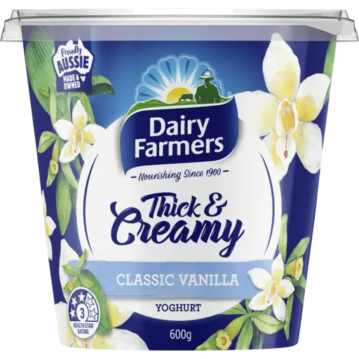 Dairy Farmers DF Thick & Creamy Yoghurt Vanilla 600g