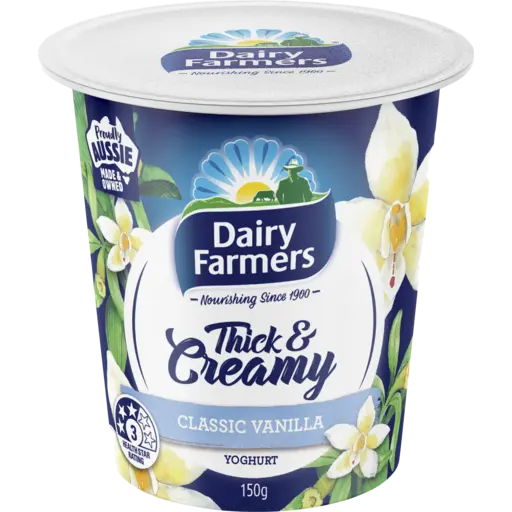 Dairy Farmers Thick & Creamy Yoghurt Classic Vanilla 150g