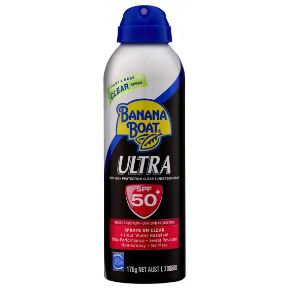 BANANA BOAT SUNSCREEN ULTRA CLEAR SPRAY SPF50+ 175GR