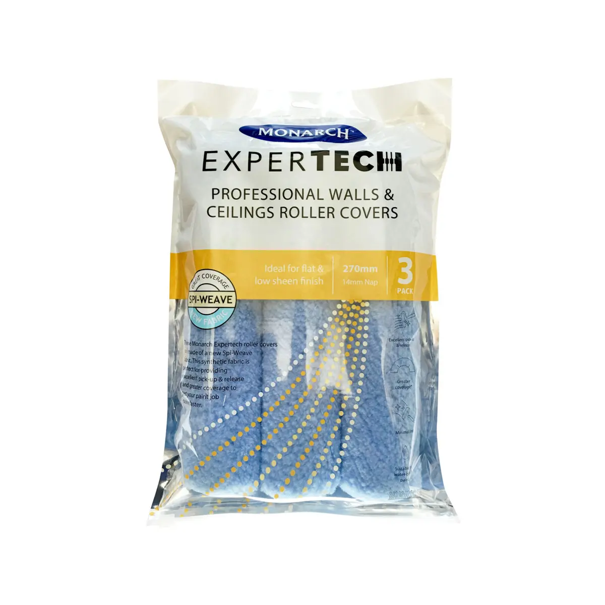 Monarch Expertech 270mm Roller Cover - 3 Pack