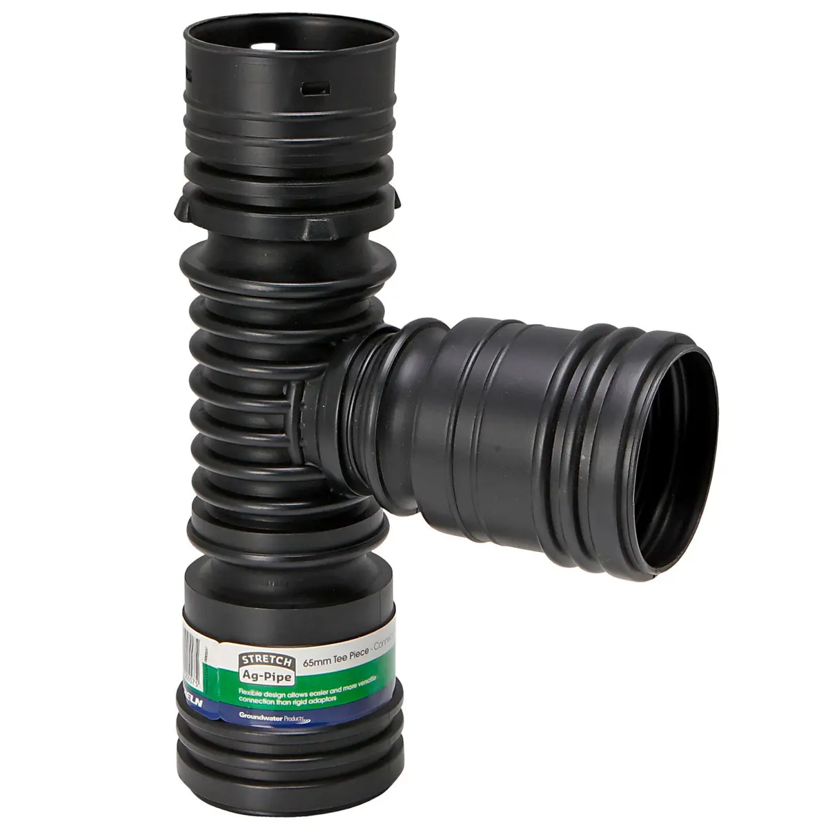 Stretch Ag-pipe Stretch Drain 65mm Tee Piece
