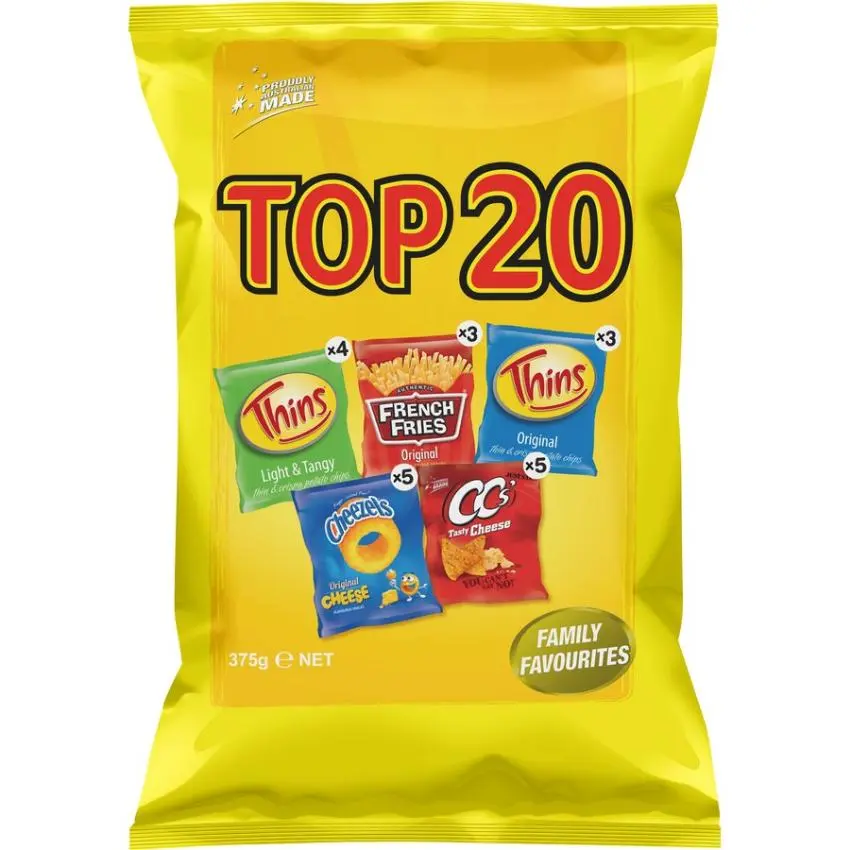 SBA Variety Potato Chips Multipack 375g