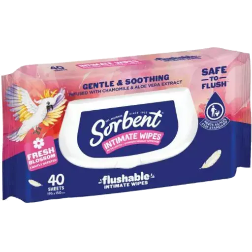 Sorbent Intimate Wipes 40ea