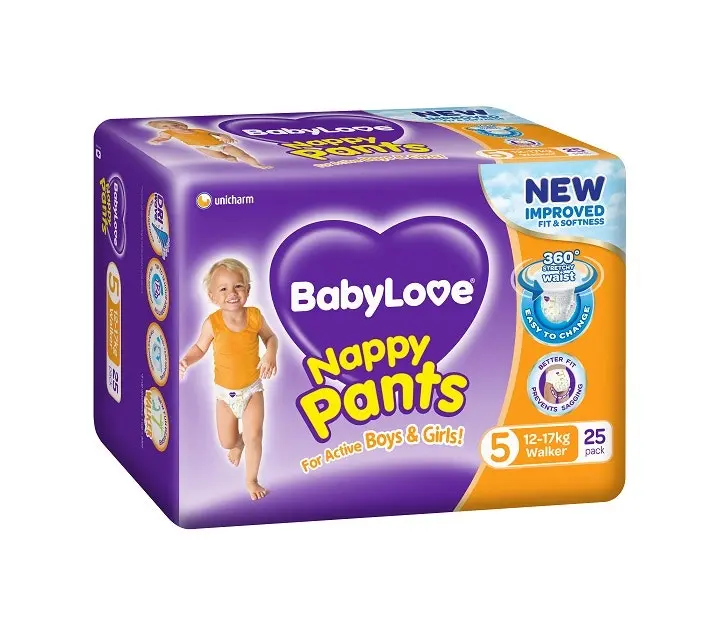 Babylove Nappy Pants Size 5 (12-17Kg) 25 pack
