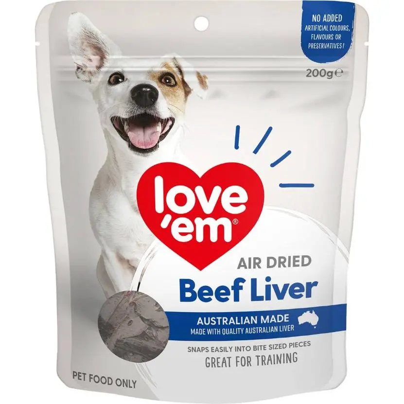 Love 'Em Dog Treats Beef Liver