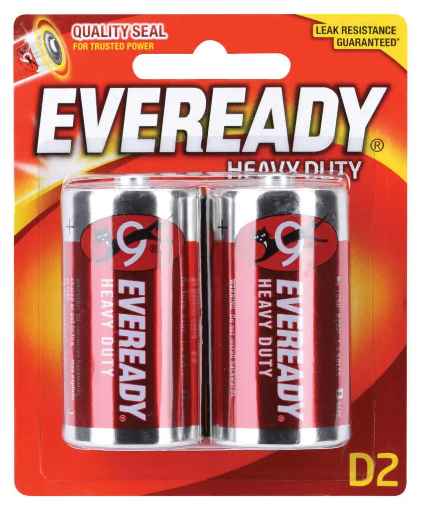 EVEREADY RED HEAVY DUTY BATTERY D 2EA
