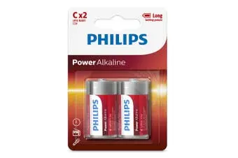 2PK Philips C Power Alkaline Battery LR14 1.5V