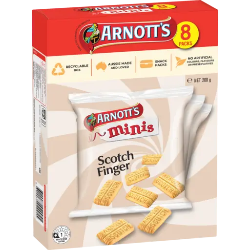 Arnotts Biscuits Mini Scotch Finger MP Box 200g