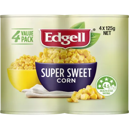 Edgell Multipack Super Sweet Corn 4x125g
