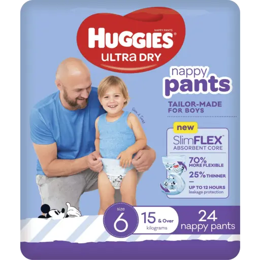 HUGGIES DIAPER PANTS JUNIOR SIZE 6 BOY 3X24 PCE