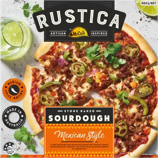 McCain Rustica Sourdough Mexican Style Pizza 460g