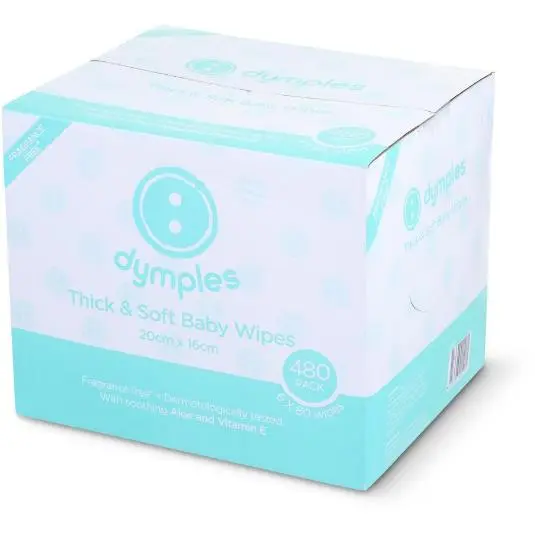 Dymples Thick & Soft Baby Wipes 480 Pack