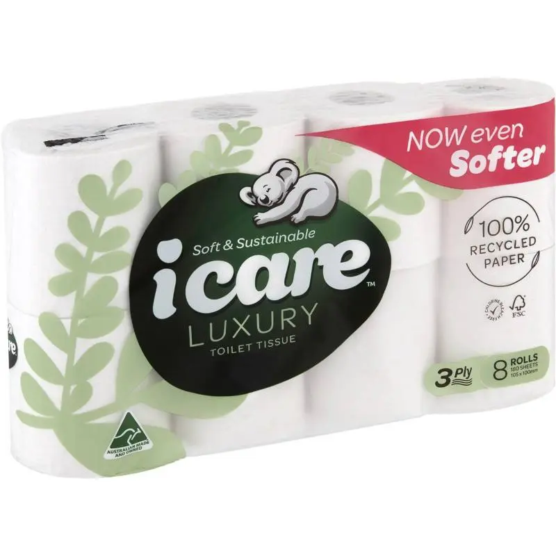 icare Toilet Paper 8 Pack x 6 Piece