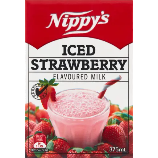 Nippys Iced Strawberry Flavoured Milk 375ml