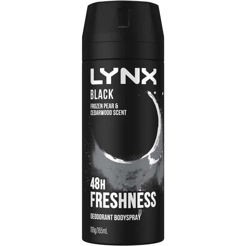 LYNX DEODORANT AEROSOL BLACK 165 ML