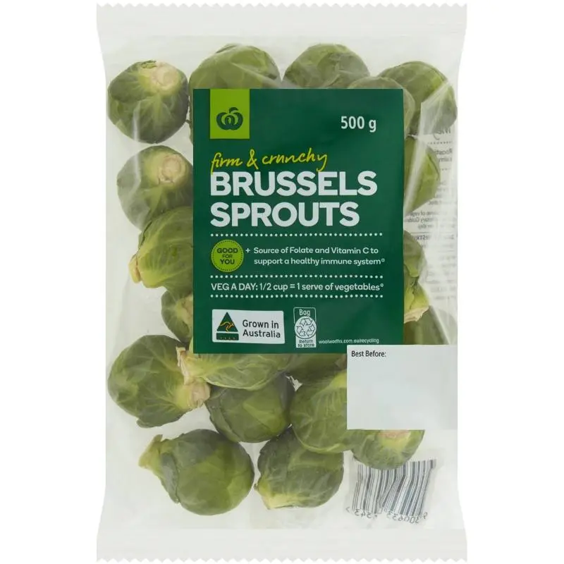 Woolworths Brussel Sprouts Prepack 500g