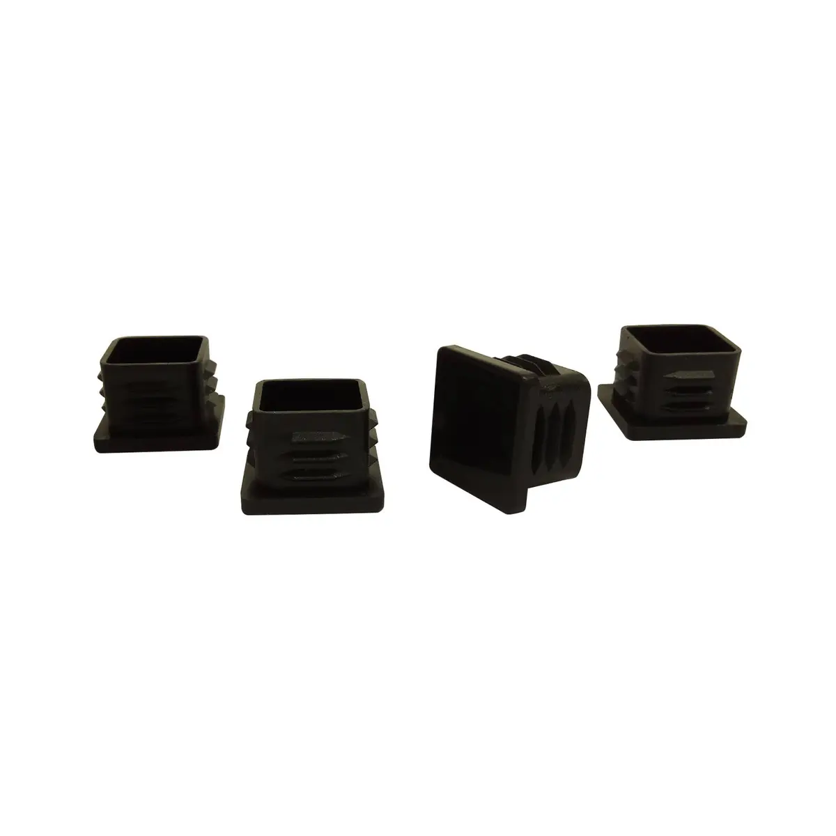 Surface Gard 22mm Black Square Plastic Chair Tips - 4 Pack