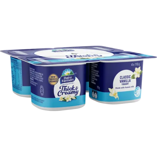 Dairy Farmers DF Thick & Creamy Yoghurt Vanilla 4 x 110g