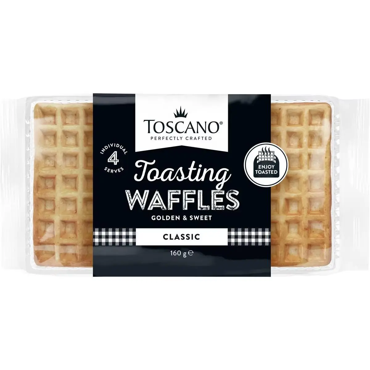 TOSCANO TOASTING WAFFLES CLASSIC 4 PK 160G