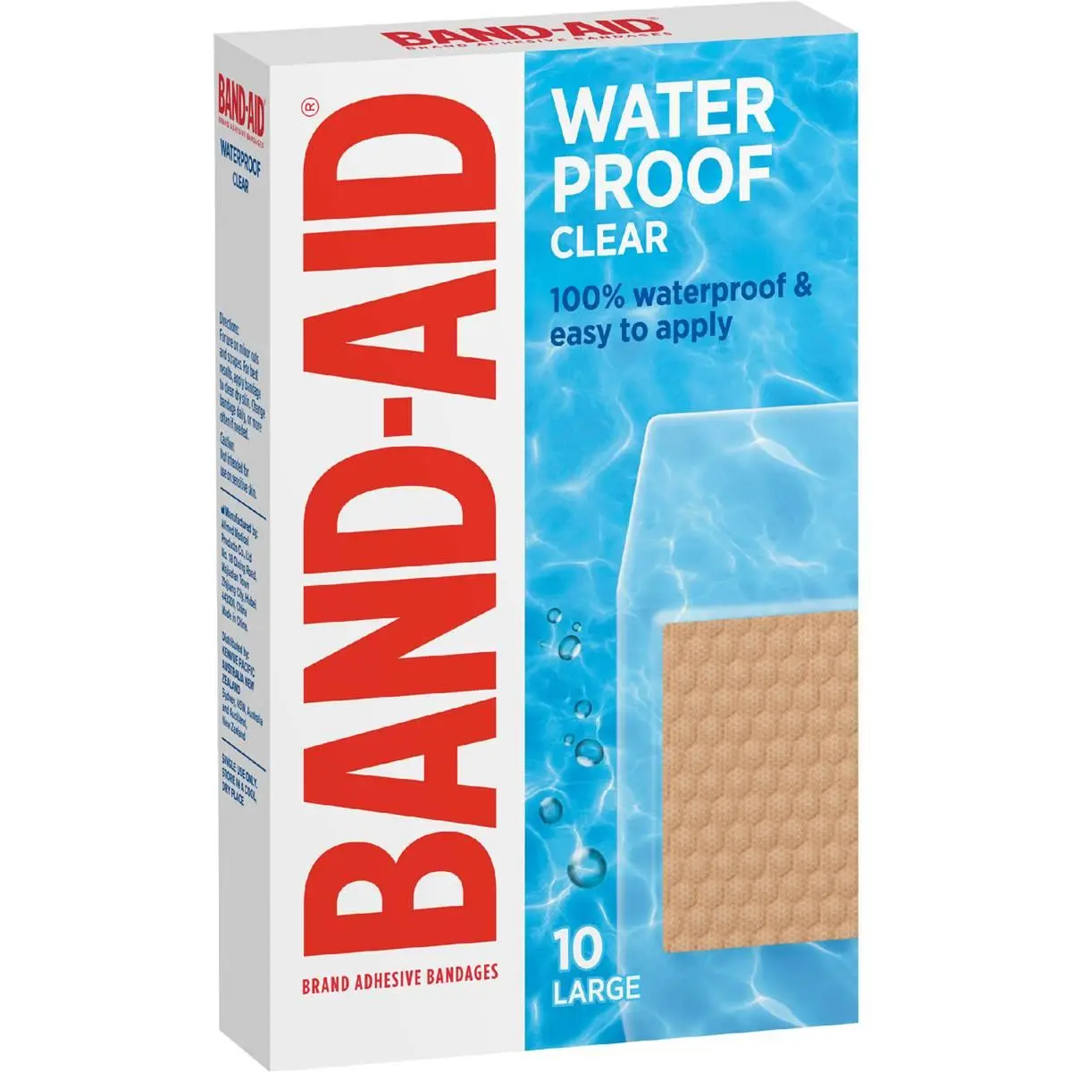 Band-Aid Waterproof Clear Large 10