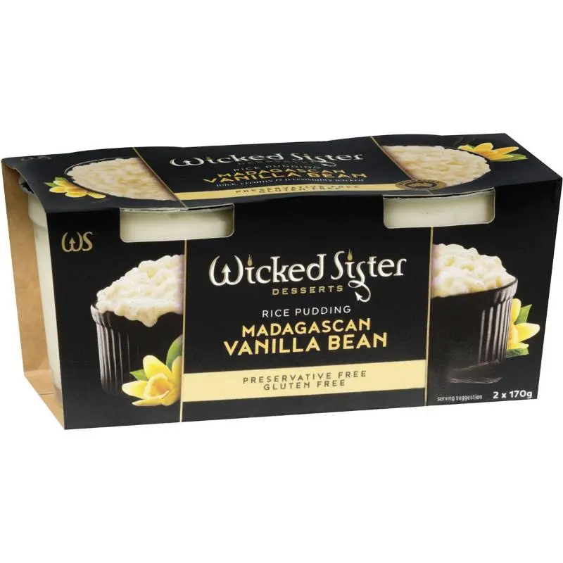 Wicked Sister Vanilla Rice Pudding 170g 2PK