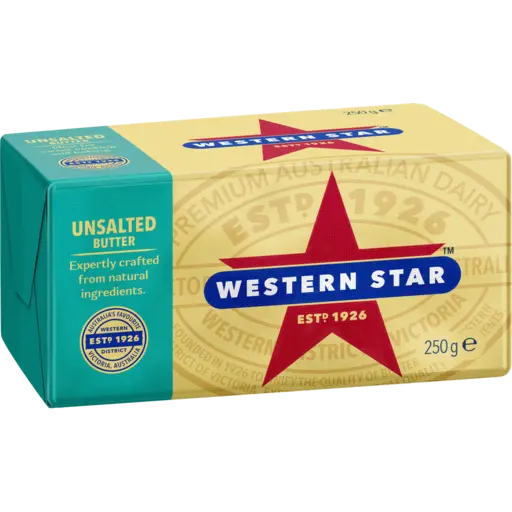 Western Star Unsalted Butter Block 250g