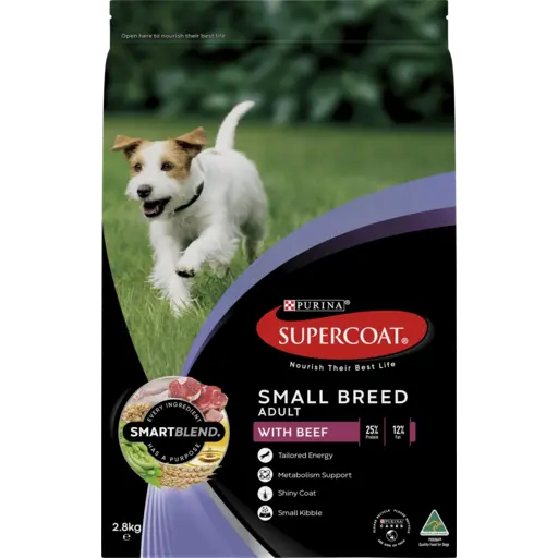 PURINA SUPERCOAT ADULT SMALL BREED BEEF 2.8KG