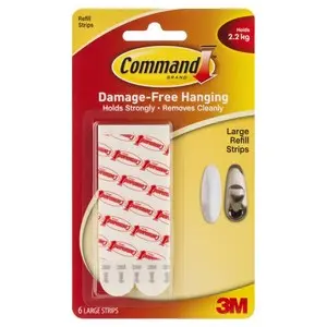 Command Mounting Strips Refill - Large, 6 Pack