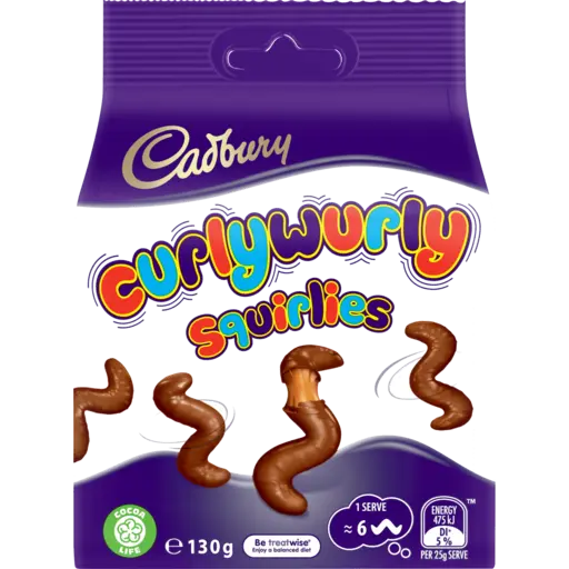 CADBURY CURLY WURLY SQUIRLIES 130G