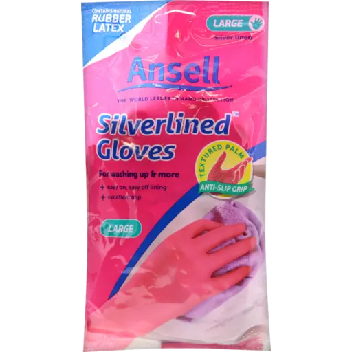 Vileda Ansell Smooth Silverlined Gloves Large 1ea