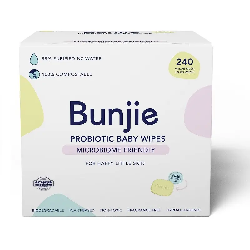 Bunjie Baby Probiotic Baby Wipes