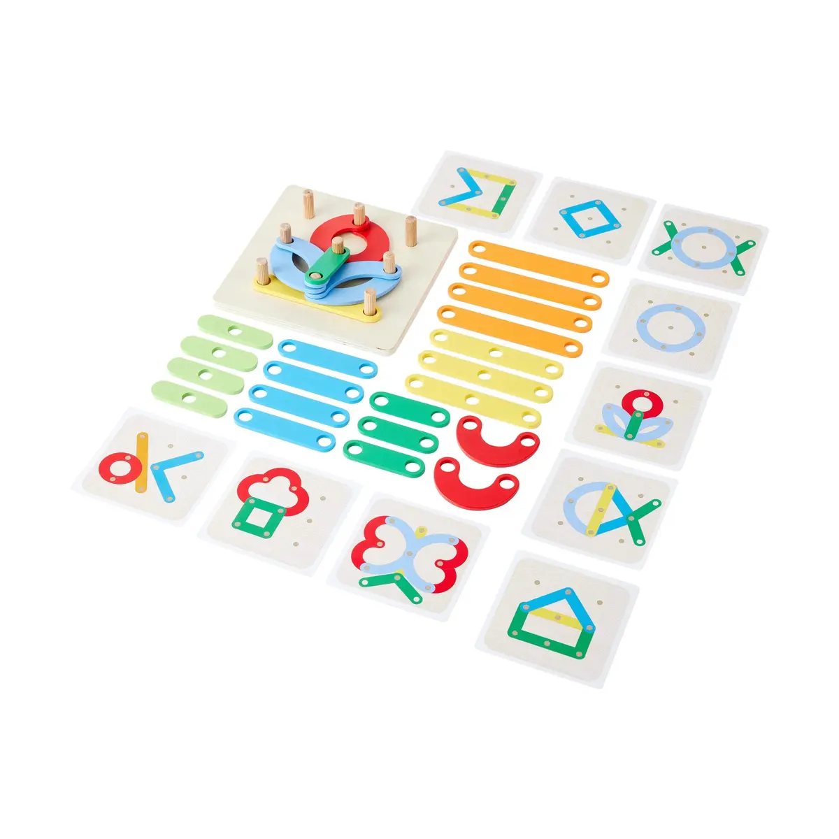 Wooden Play Letter and Number Peg Puzzle - Anko