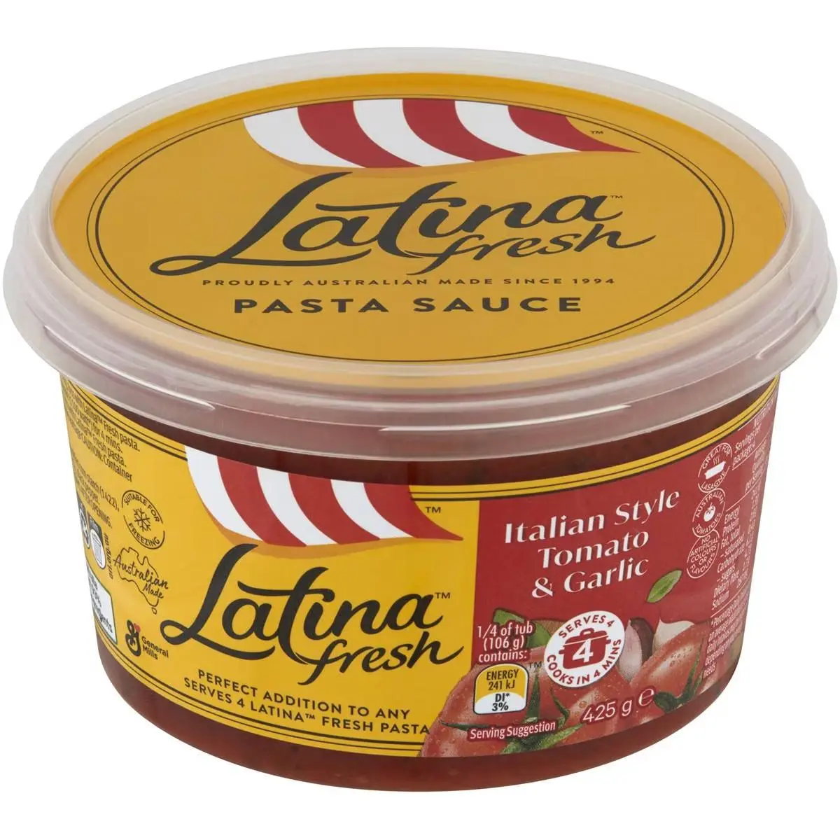 Latina Italian Tomato and Garlic Sauce 425g