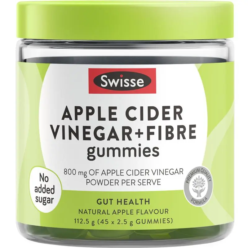 Swisse Apple Cider Vinegar + Fibre Gummies 45 Pack